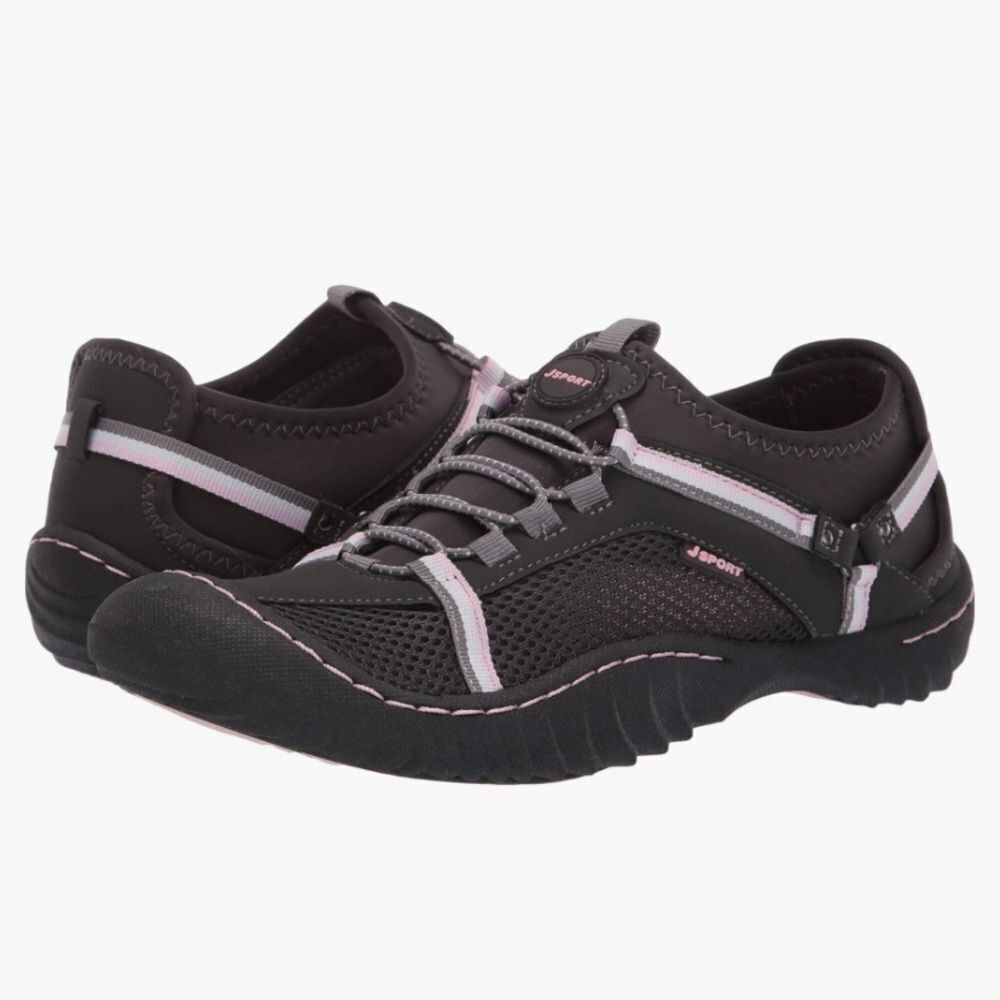 SJ Sport By Jambu Tahoe Water Black and Pink Sporty Sneakers Size 11 M